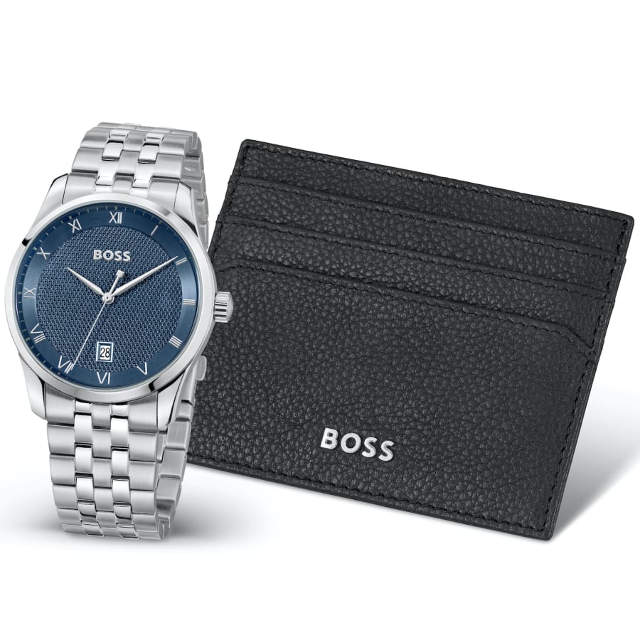 BOSS Master Watch And Card Holder Gift Set